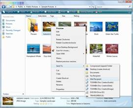 In Windows Vista, you can send an e-mail attachment directly from the desktop